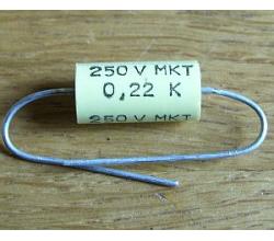 Kondensator 0,22 uF 250 V 10 % ( MKT )